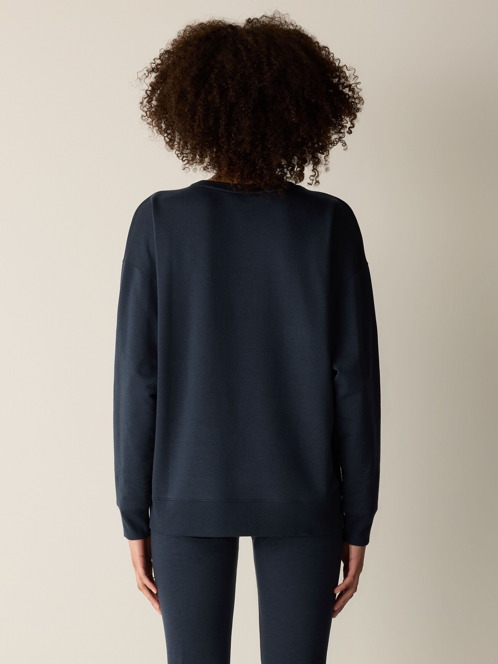 Cozy Brushed Terry Hug Crew Neck Long Top
