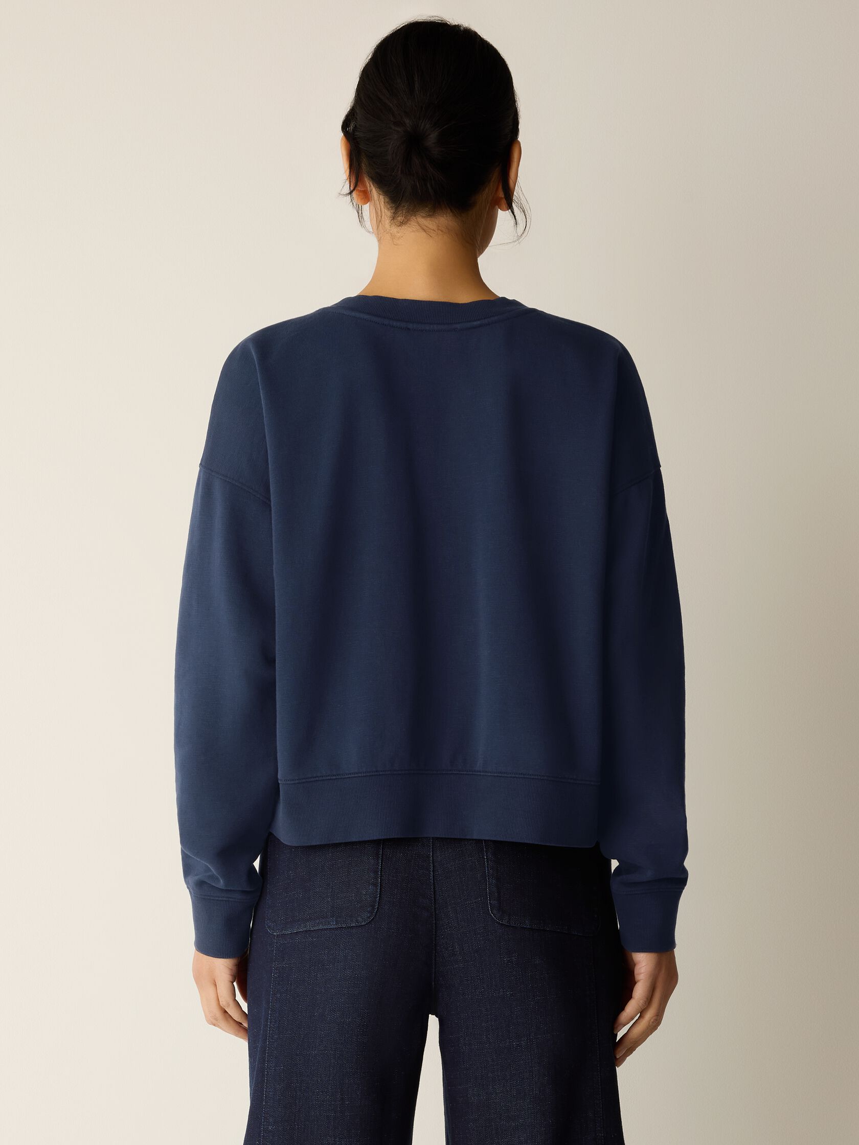 Garment-Dyed Organic Cotton Terry Cropped Box-Top