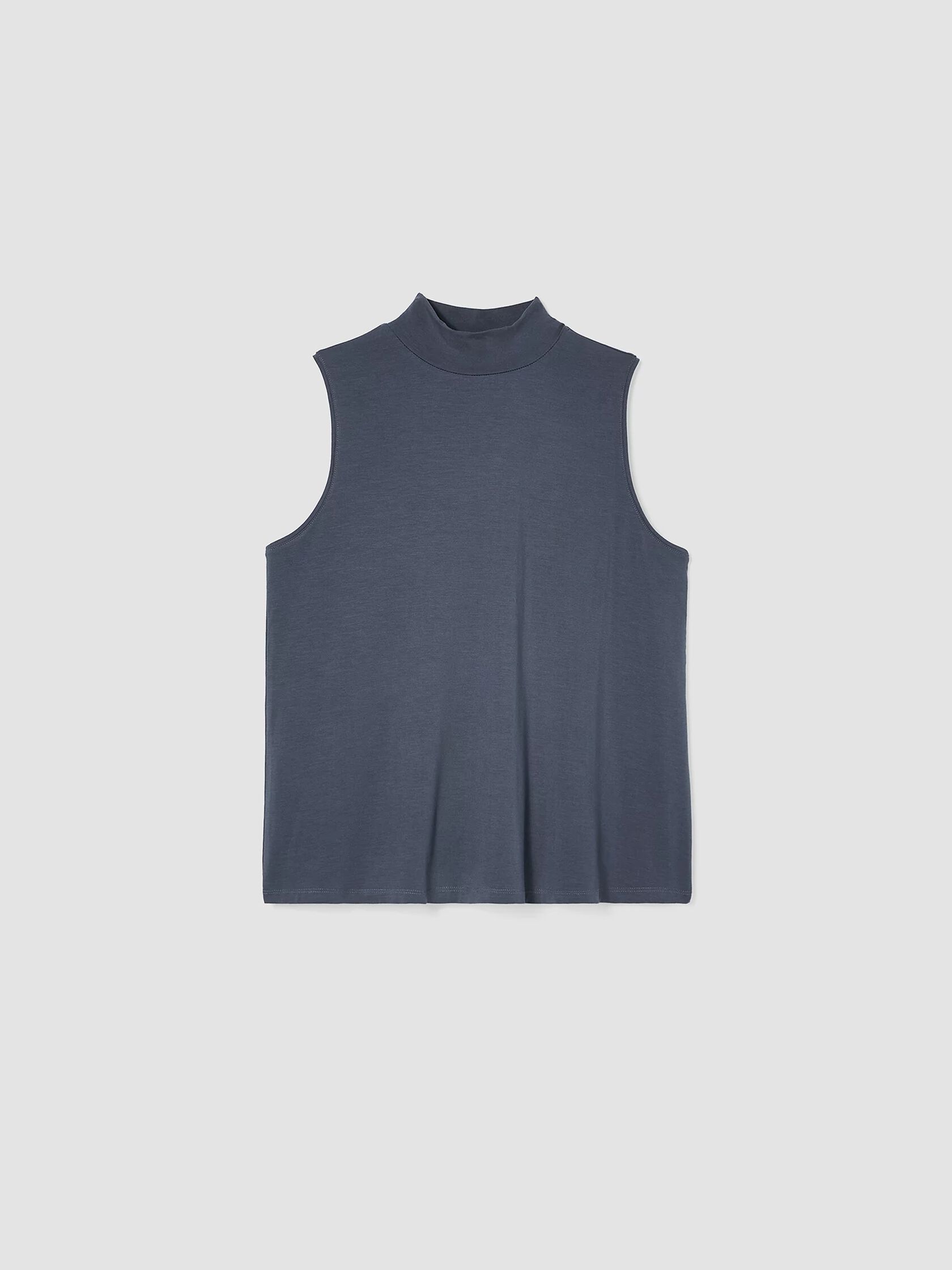 Fine Jersey Mock Neck Tank