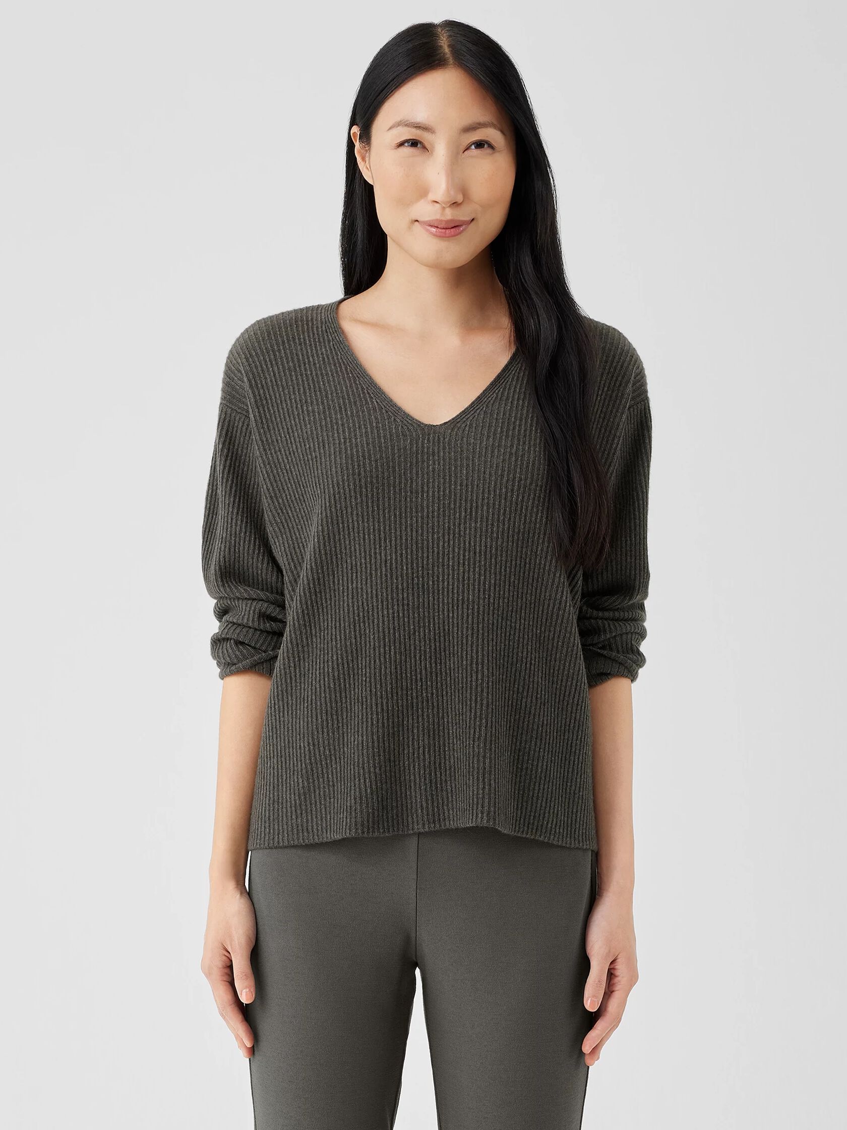 Italian Cashmere V-Neck Top