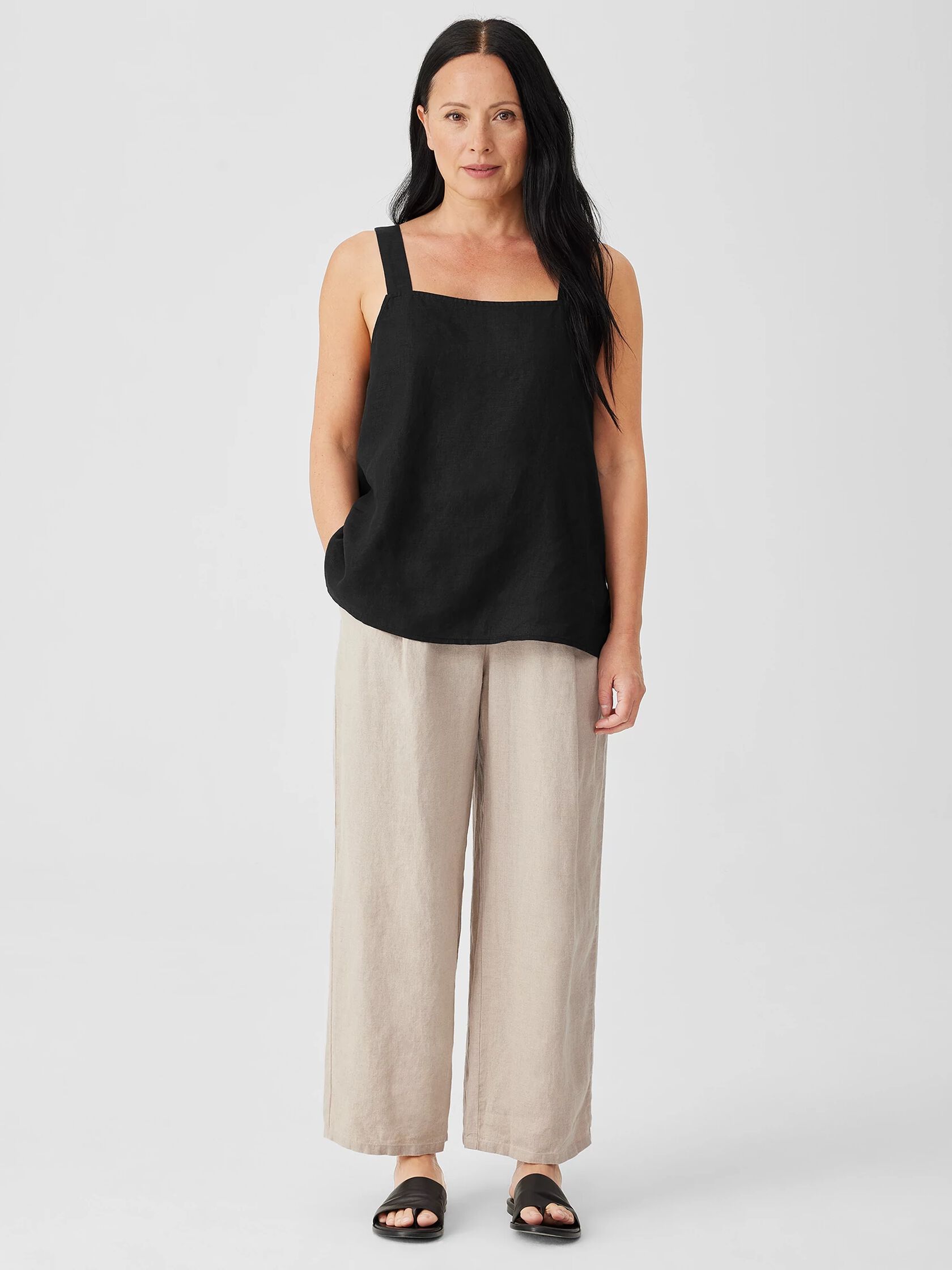 Organic Linen Straight Pant