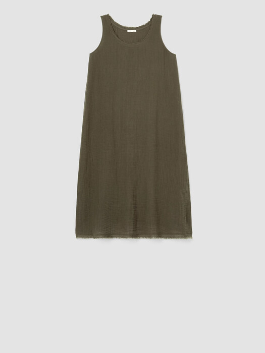 Organic Cotton Gauze Scoop Neck Dress | EILEEN FISHER Organic Cotton Gauze Scoop Neck Dress | EILEEN FISHER