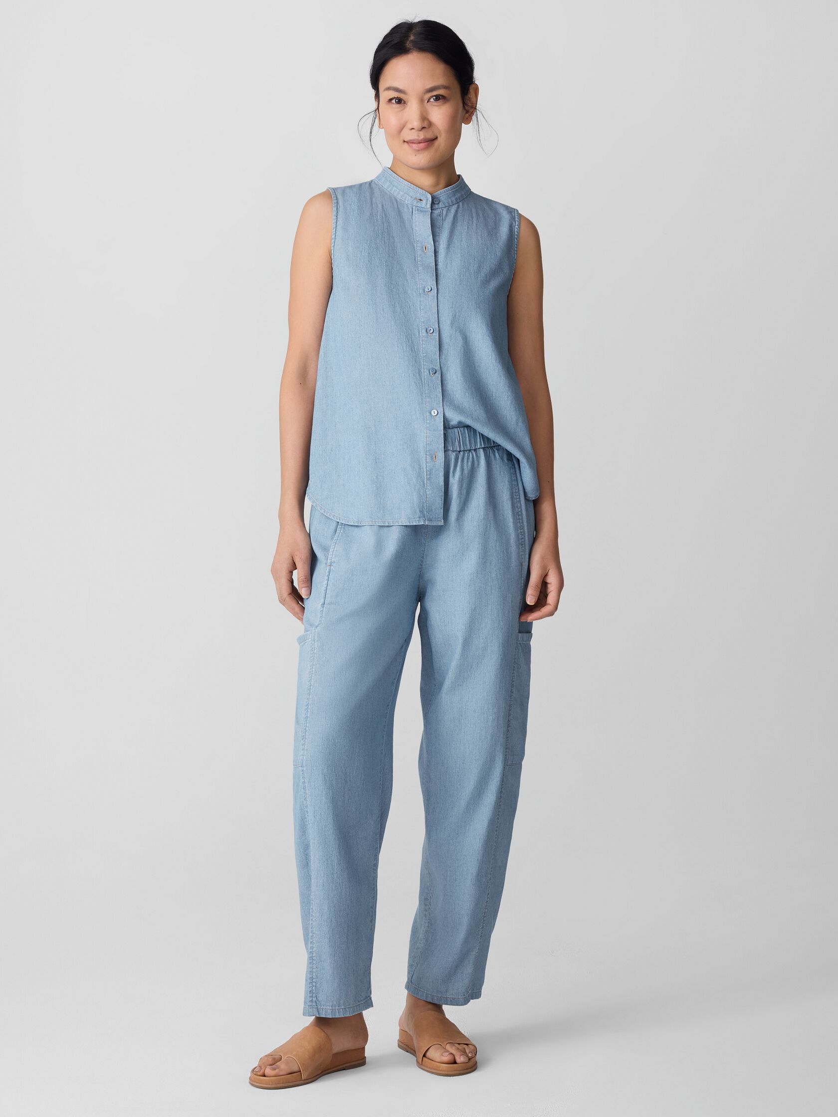 Airy Organic Cotton Twill Cargo Pant