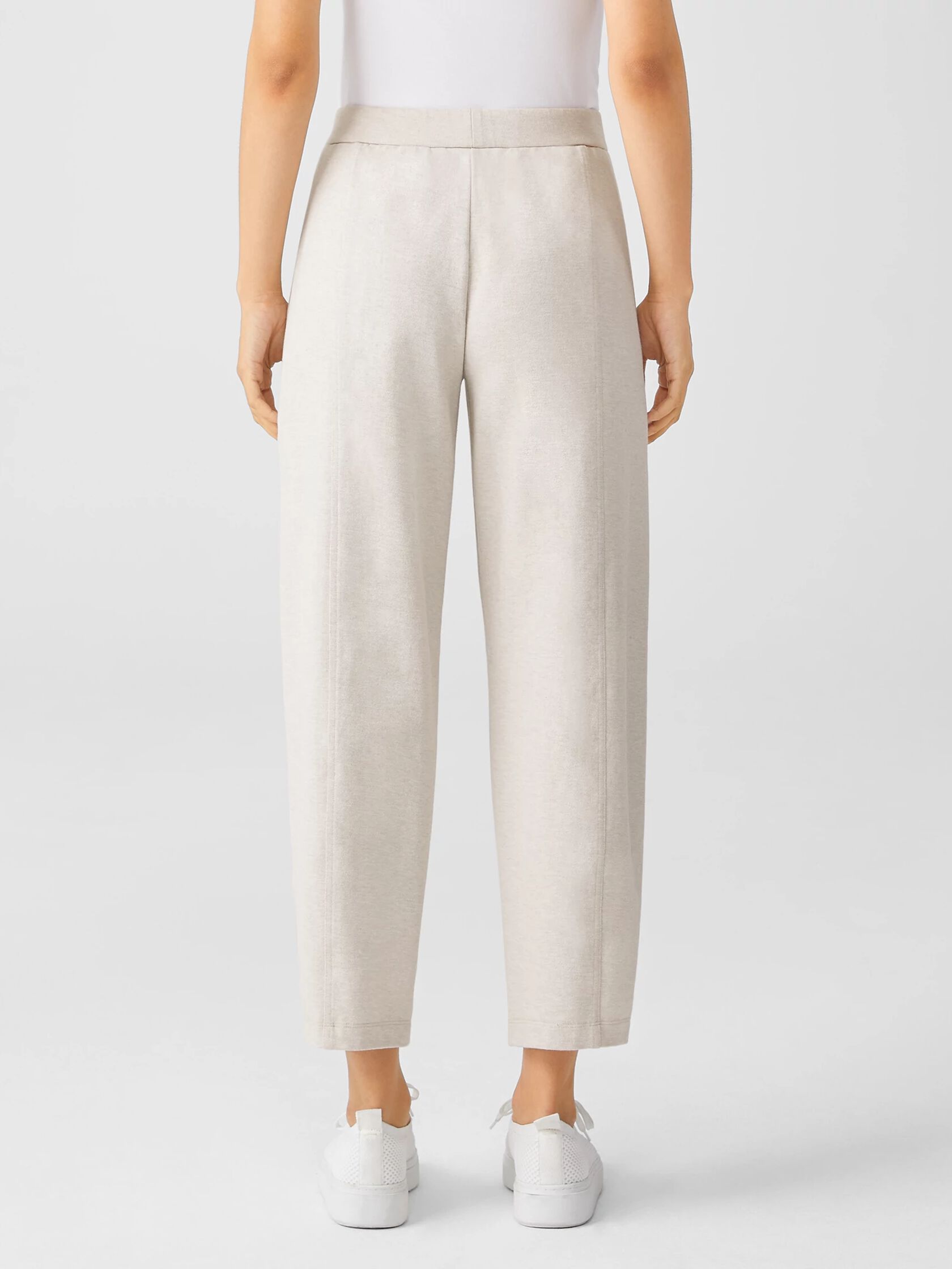 Organic Cotton Melange Crepe Lantern Pant