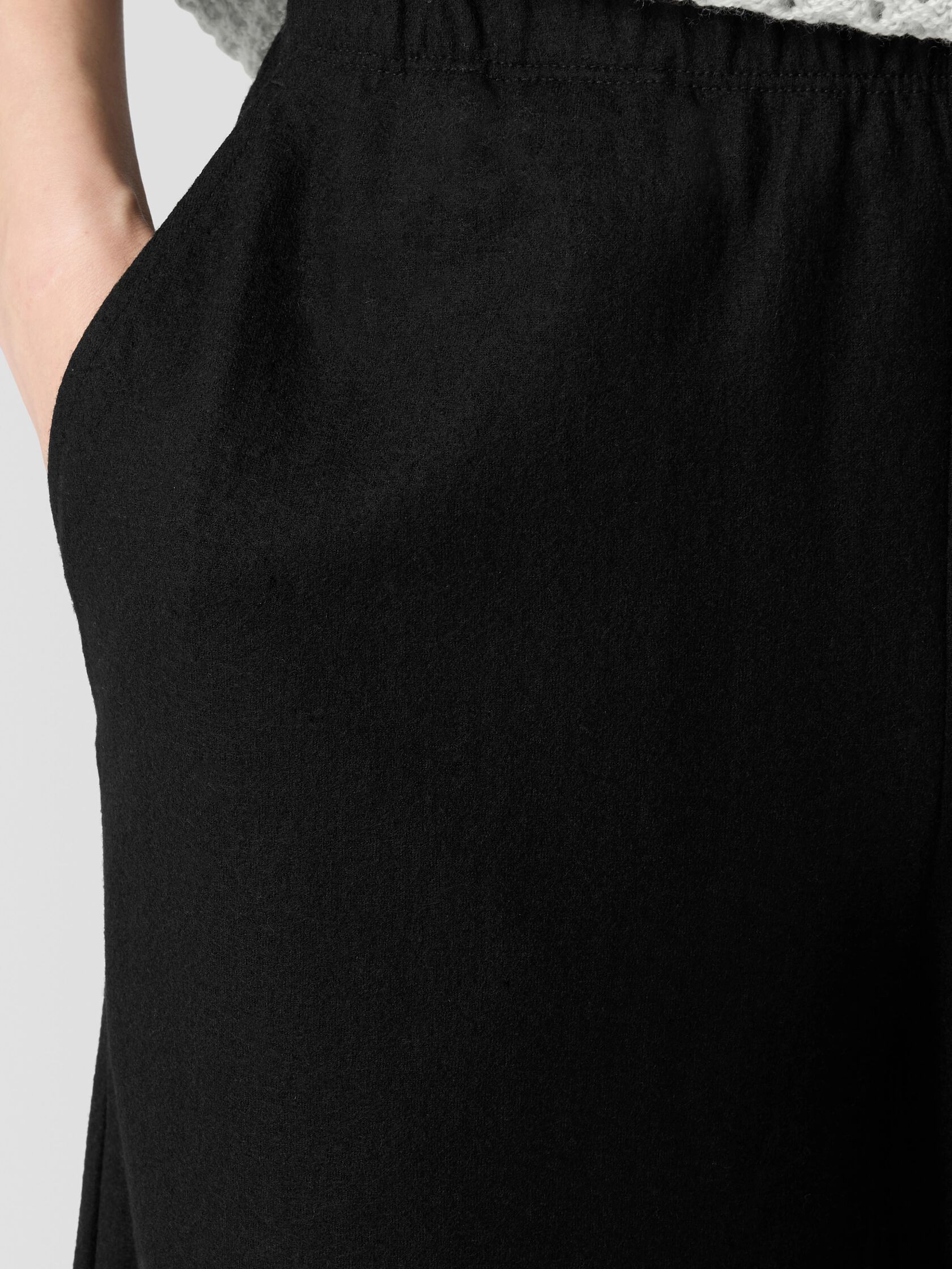Felted Wool Jersey Wide-Leg Pant in Regenerative Wool