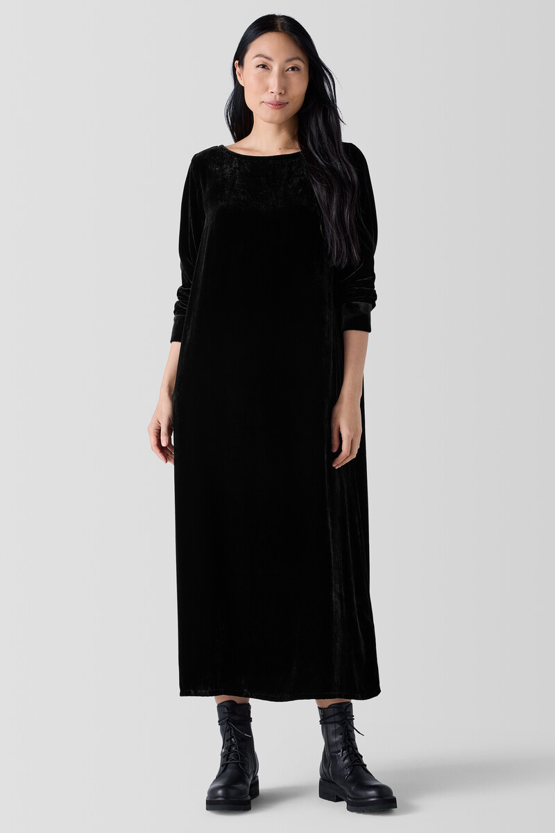 Velvet Bateau Neck Dress Velvet Bateau Neck Dress