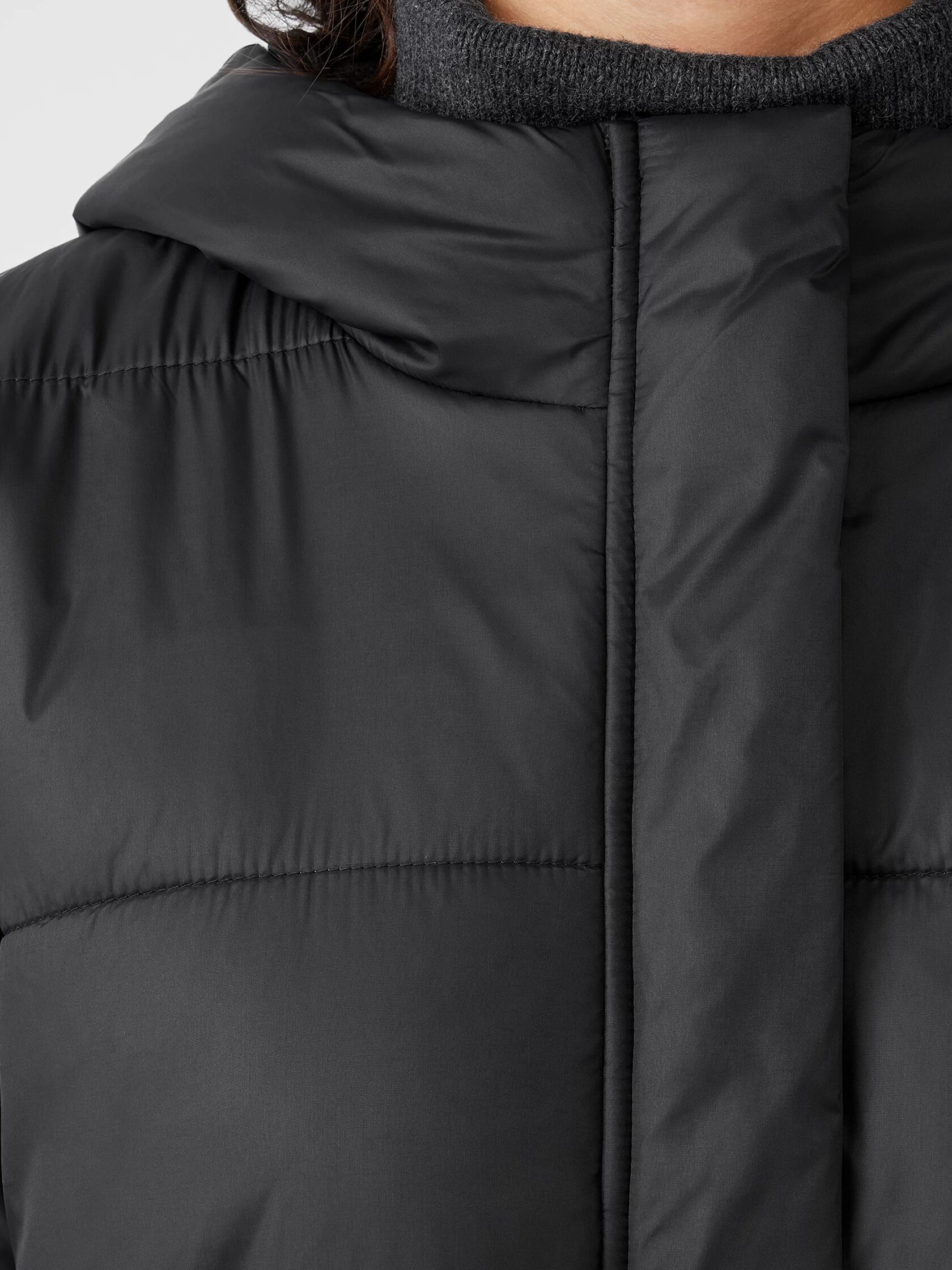 Eggshell Recycled Nylon Short Coat