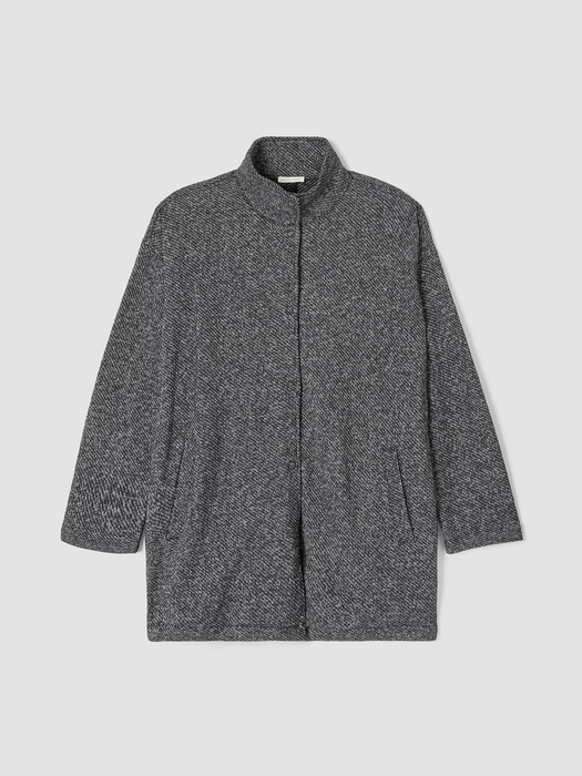 Organic Cotton Terry Stand Collar Jacket