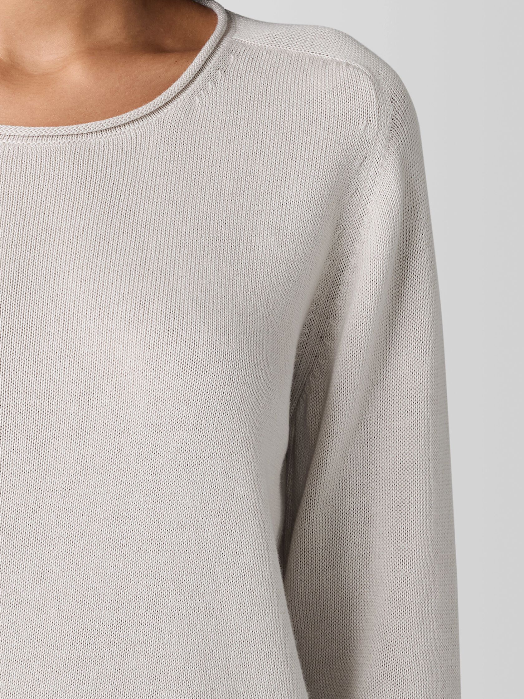 Peruvian Cotton Blend Crew Neck Top