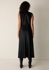 Stretch Silk Charmeuse Bias Cowl Neck Dress