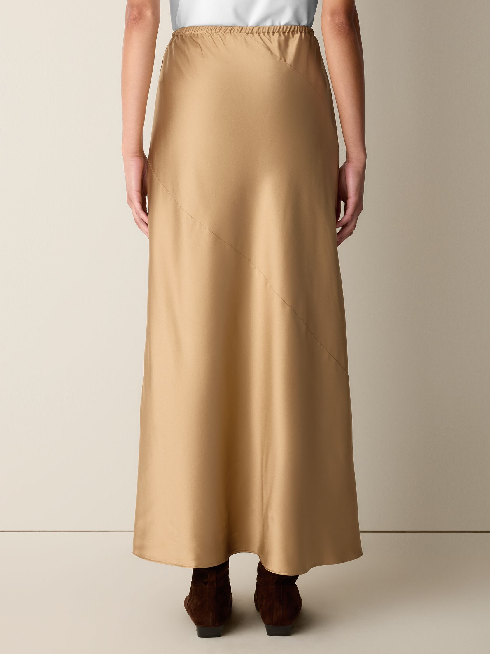 Heavyweight Silk Charmeuse Bias Skirt