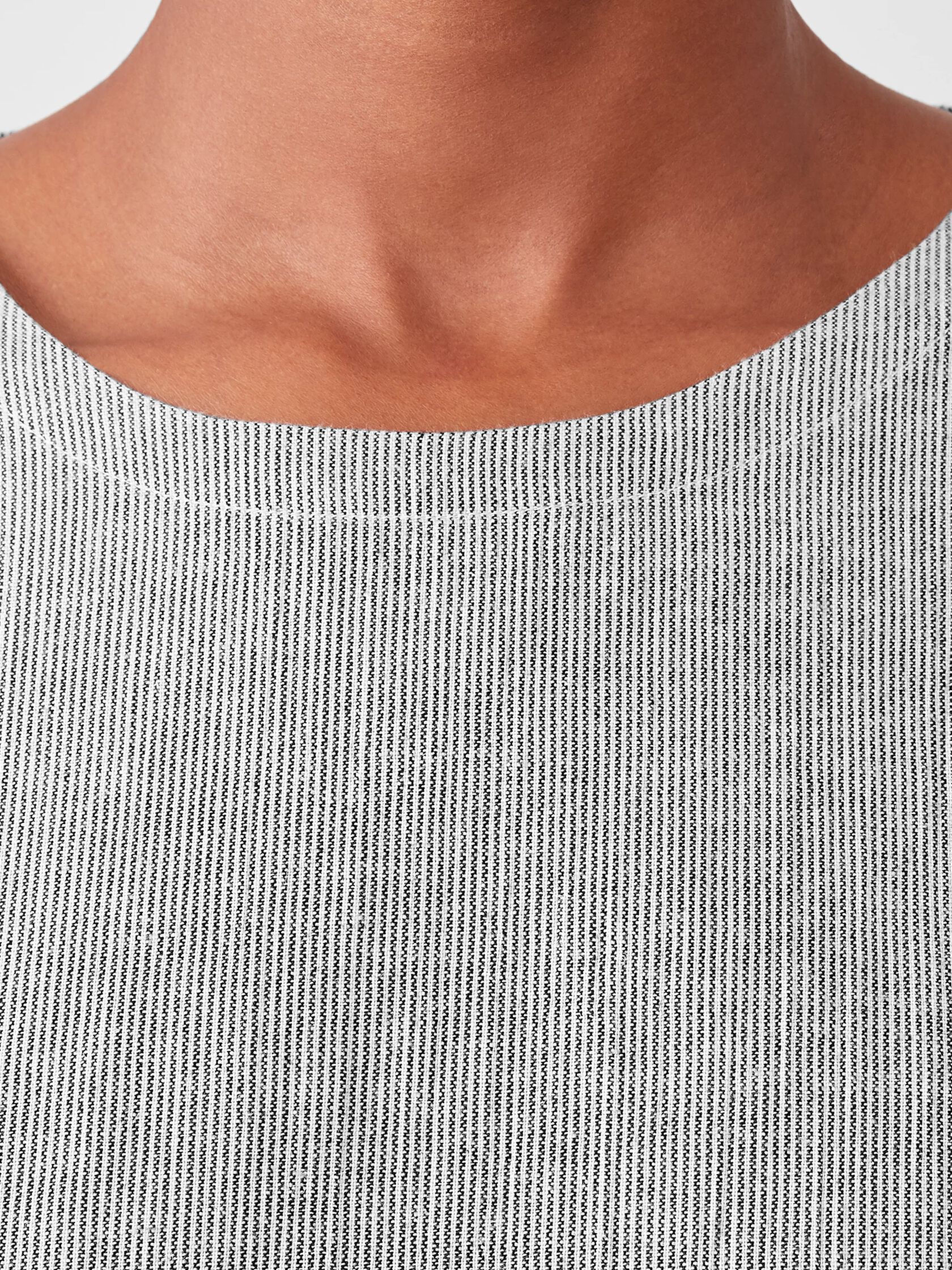 Organic Cotton Linen Ticking Stripe Dress