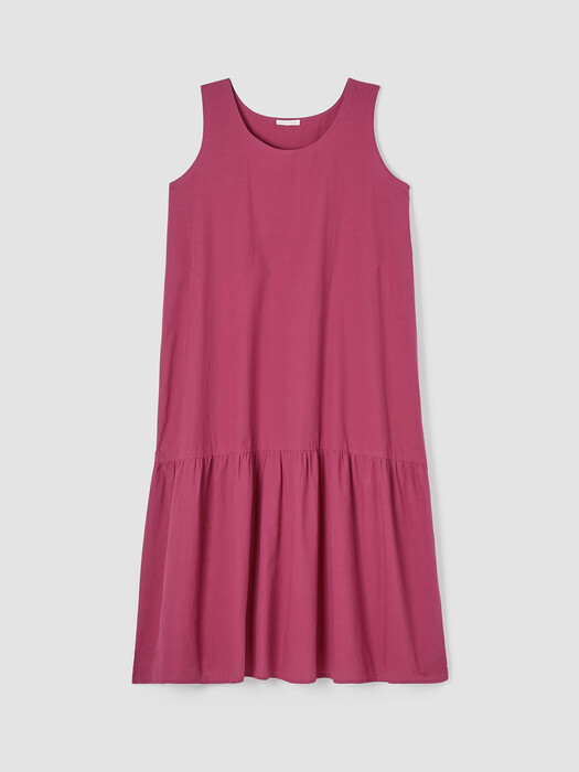 Washed Organic Cotton Poplin Tiered Dress