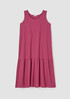 Washed Organic Cotton Poplin Tiered Dress