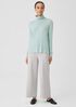 Pima Cotton Blend Turtleneck Top