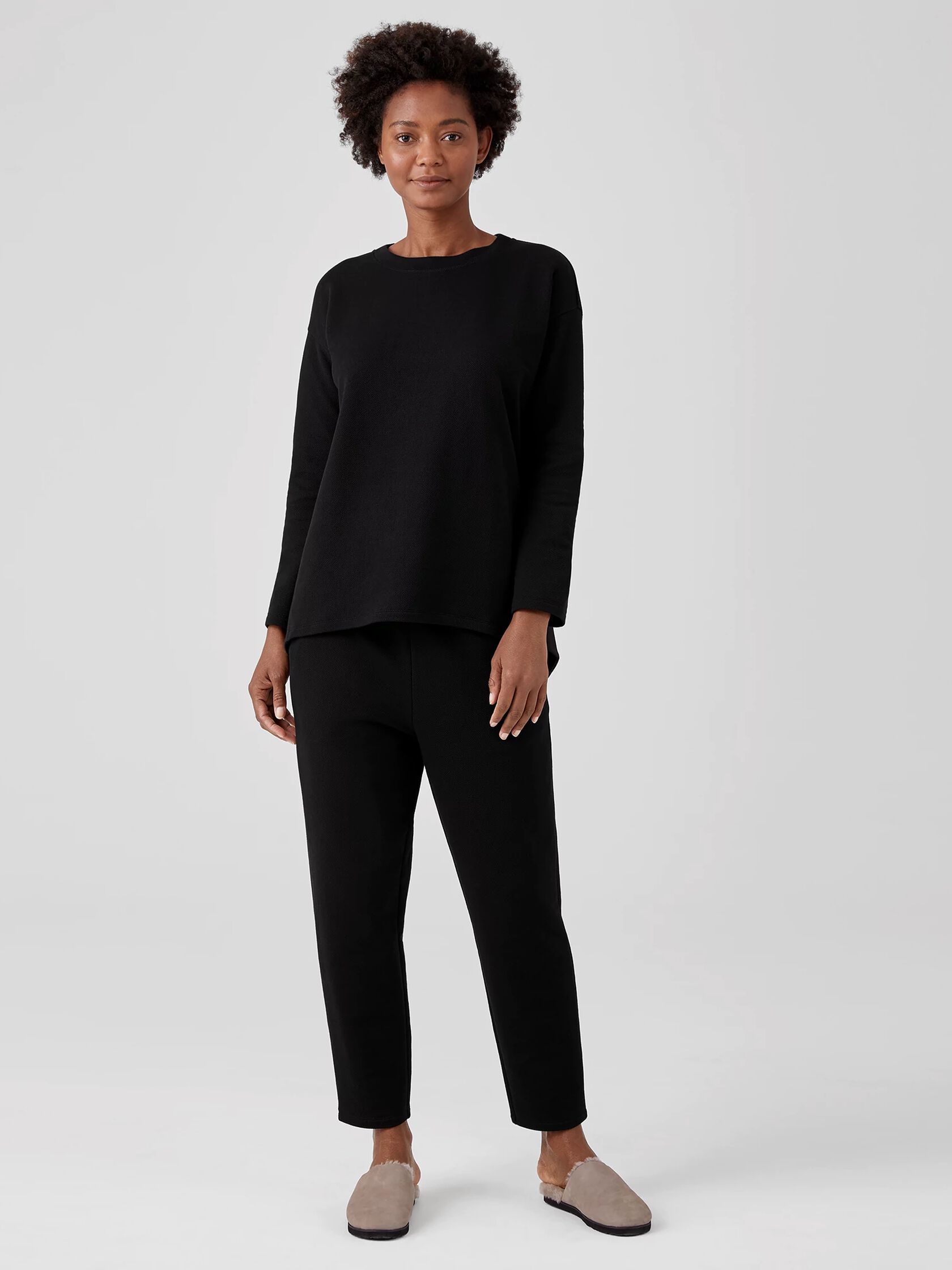 Organic Cotton Knit Twill Top