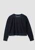 Cotton Indigo Knit Crew Neck Top
