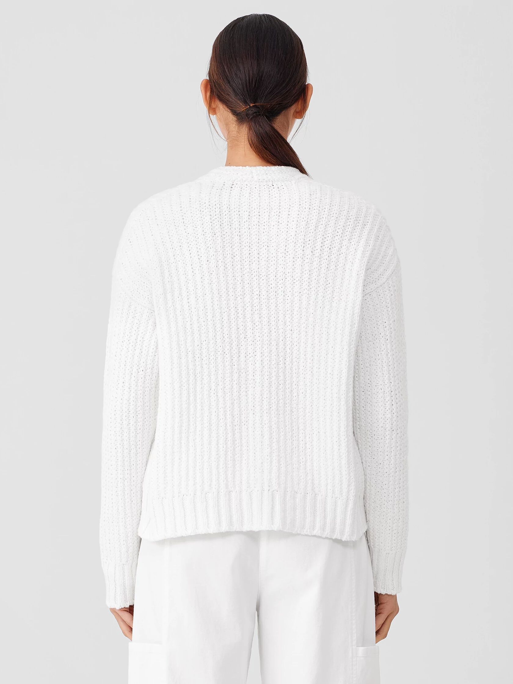 Peruvian Organic Cotton Crimp Cardigan