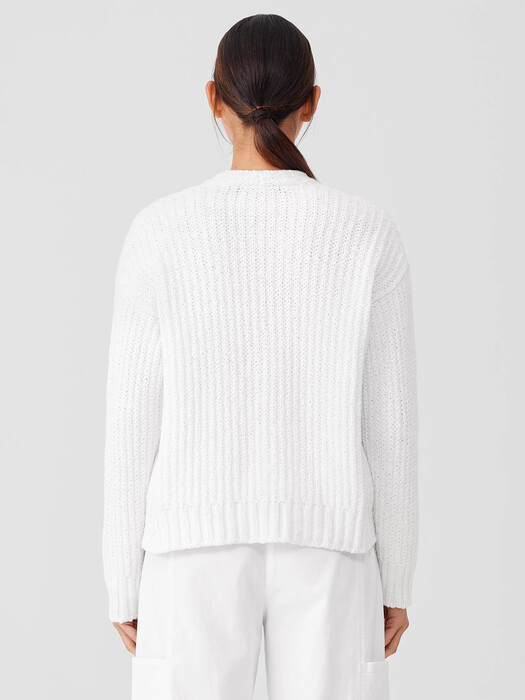 Peruvian Organic Cotton Crimp Cardigan