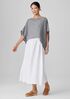 Délavé Organic Linen Gauze Bateau Neck Poncho