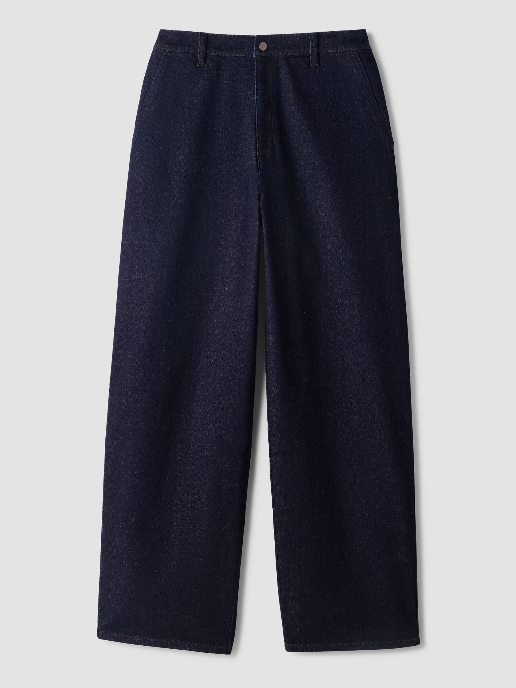 Cotton Stretch Denim Roomy Wide Trouser