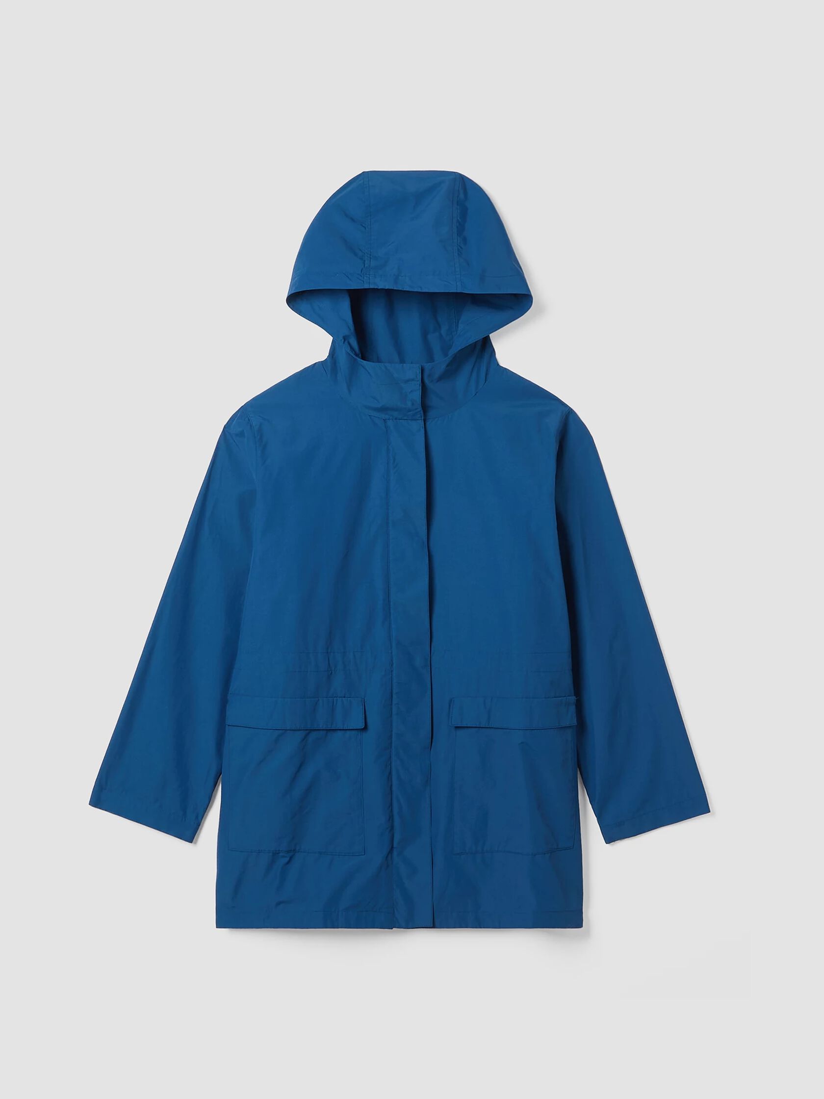 Light Cotton Nylon Hooded Coat