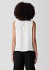 Silk Georgette Crepe Round Neck Tank