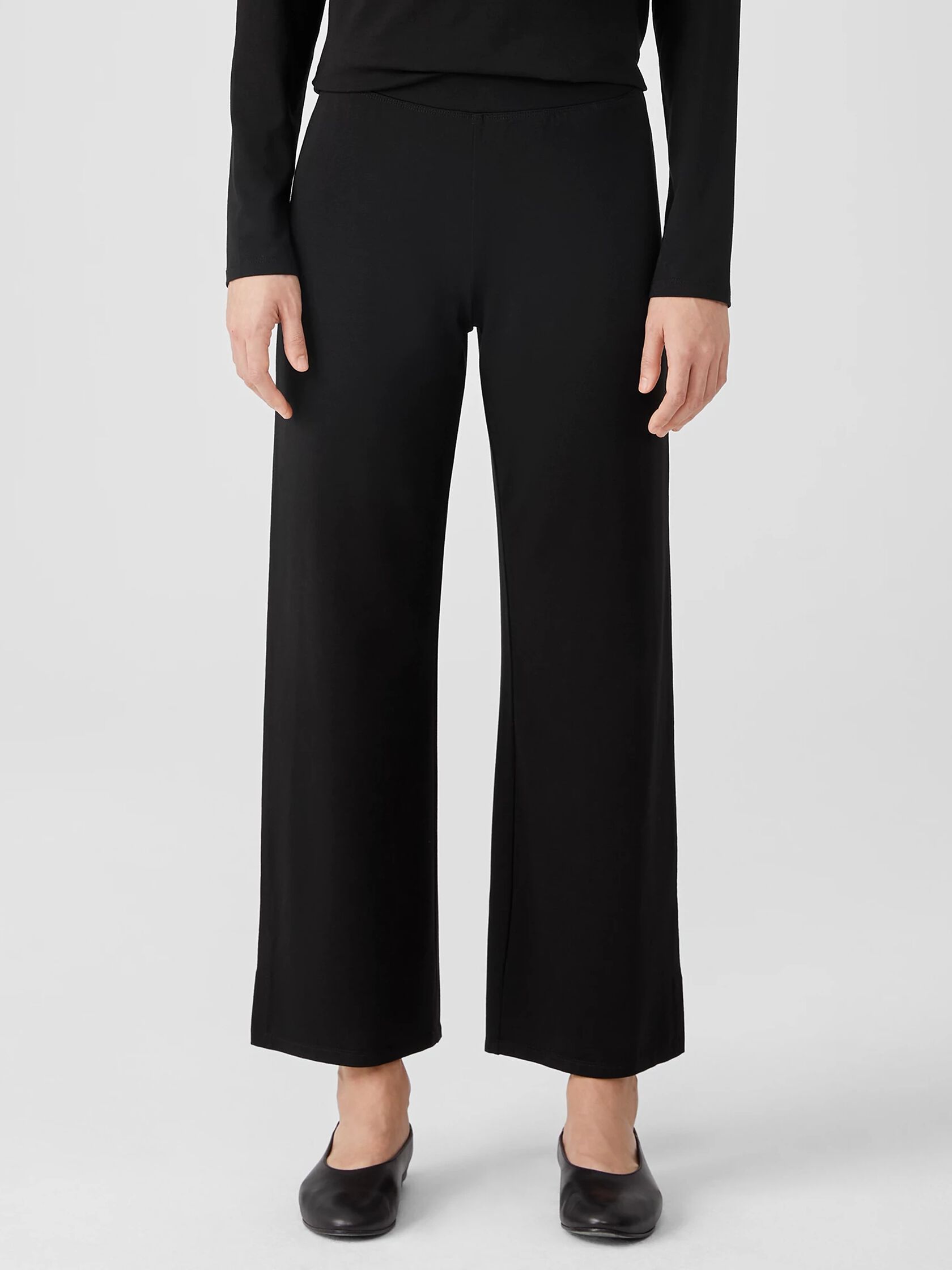 Stretch Jersey Knit Straight Pant