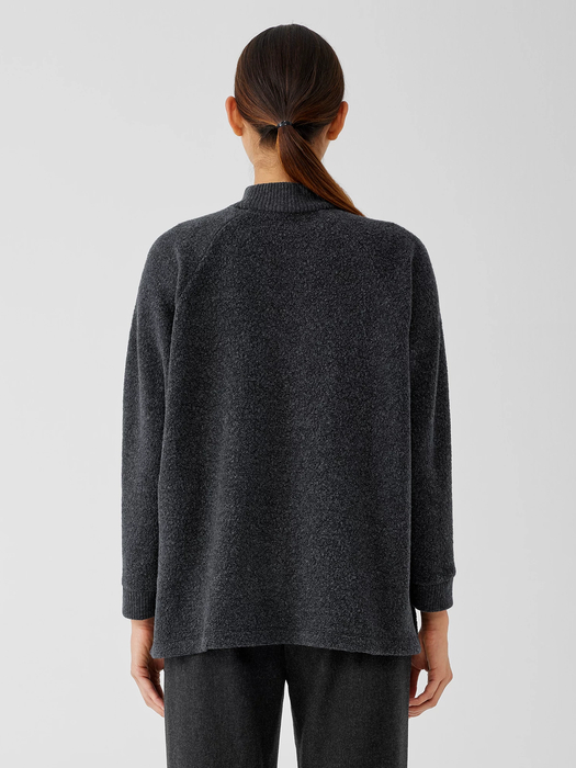 Boucle Wool Knit Turtleneck Top