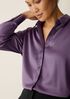 Stretch Silk Charmeuse Classic Collar Shirt