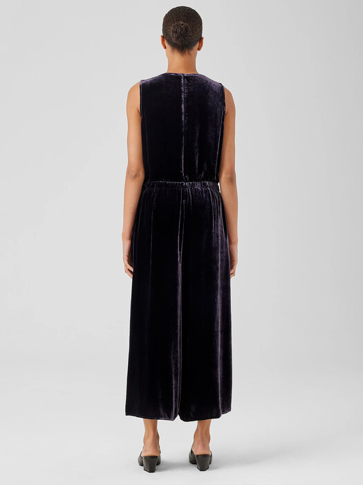Velvet Wide-Leg Jumpsuit