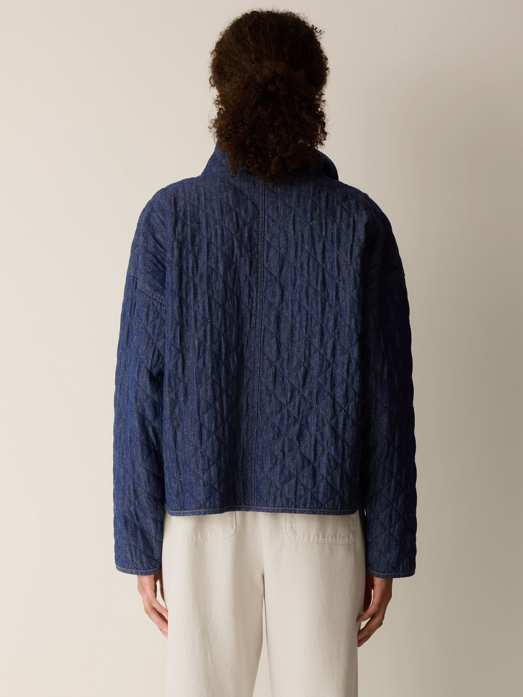 Lightweight Organic Cotton Denim Quilted Jacket