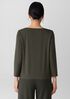 Stretch Jersey Knit Scoop Neck Top
