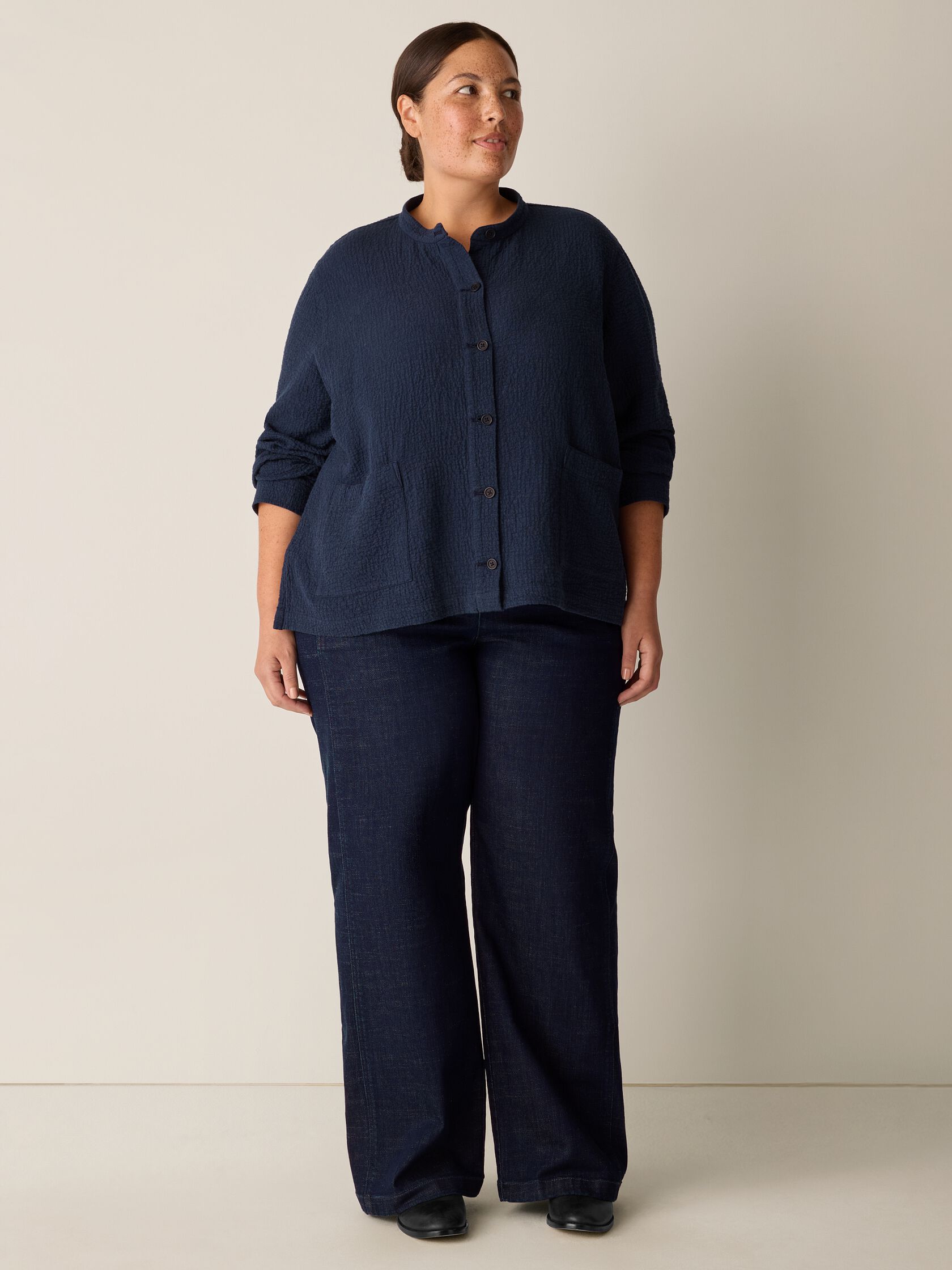 Organic Cotton Doubleweave Shirt Jacket