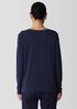Stretch Silk Jersey Scoop Neck Top