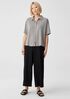 Sueded Cupro Knit Short-Sleeve Shirt