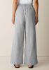 Striped Linen Sheen Full-Length Trouser