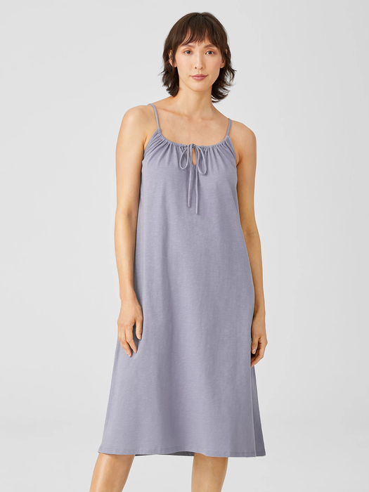 Slubby Organic Cotton Strappy Sleep Dress