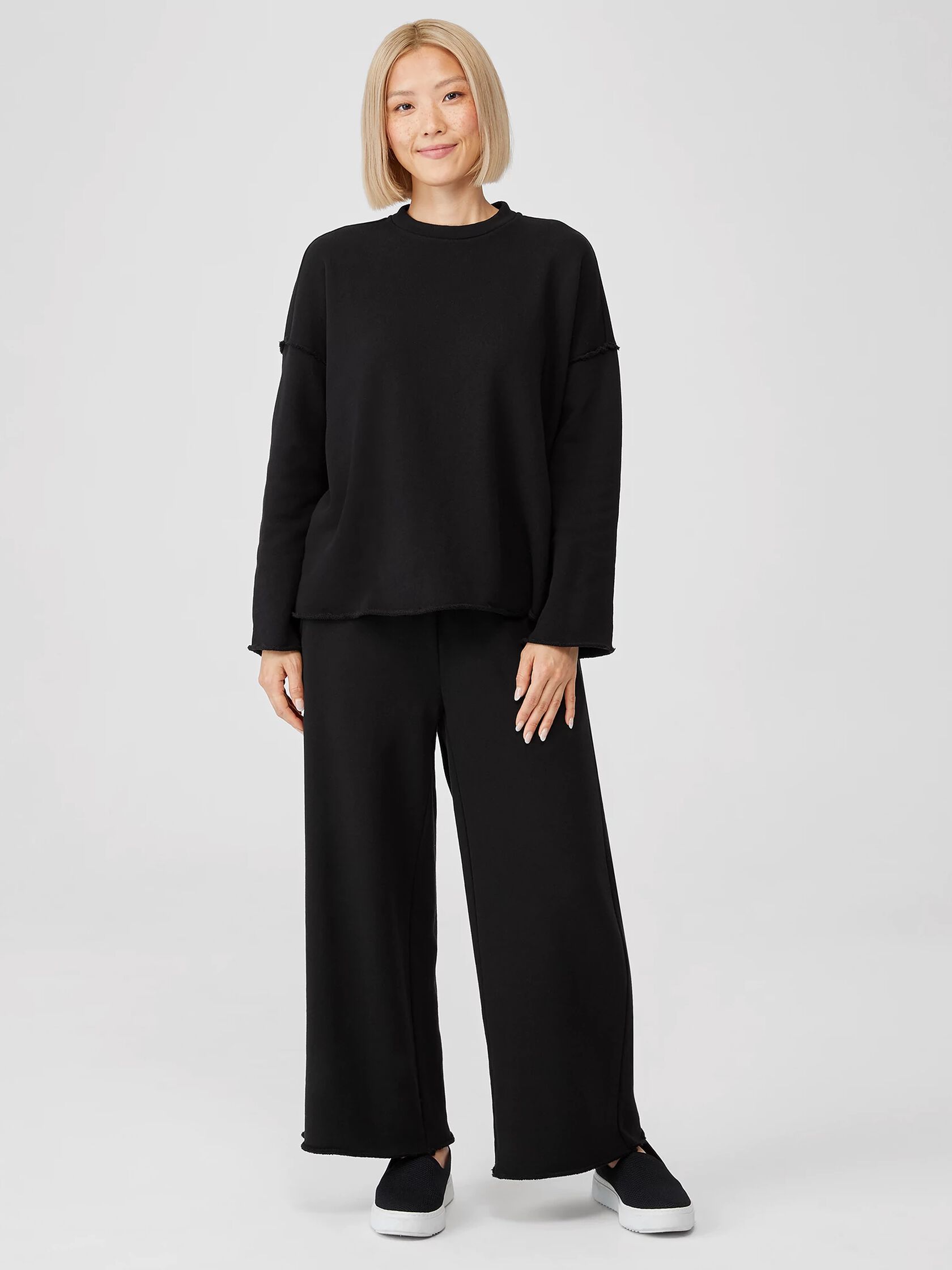 Organic Cotton French Terry Box-Top | EILEEN FISHER