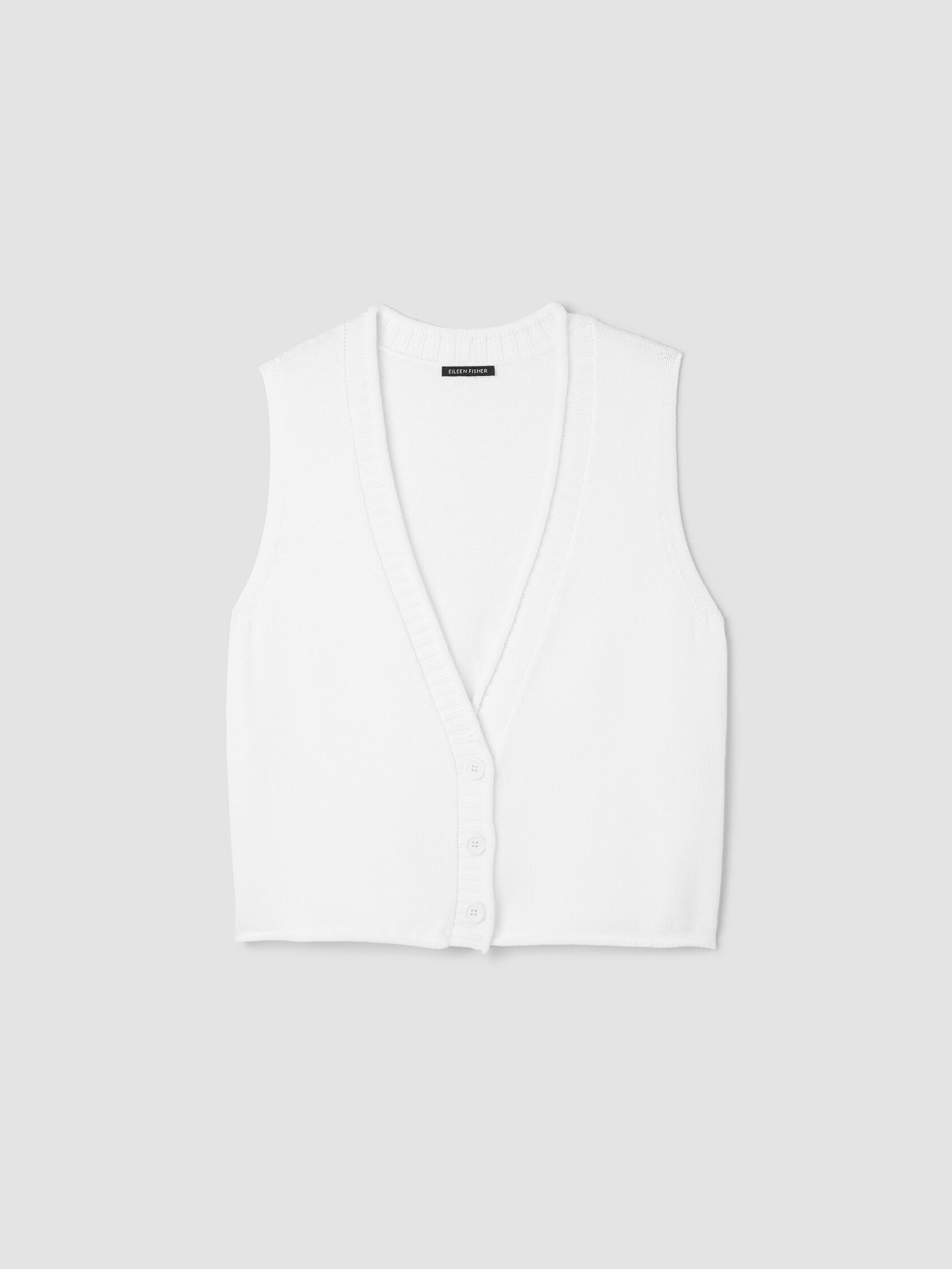 Peruvian Cotton Blend V-Neck Vest