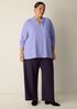 Silk Georgette Crepe Band Collar Top