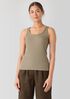 Organic Cotton Stretch Rib Scoop Neck Tank
