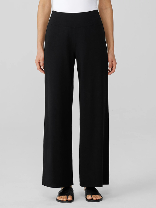 Traceable Cotton Jersey Wide-Leg Pant