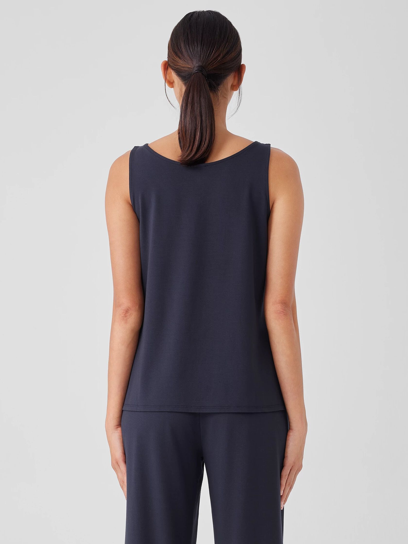 Stretch Jersey Knit Scoop Neck Tank