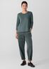 Organic Pima Cotton Jersey 3/4-Sleeve Tee