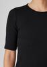 Organic Cotton Stretch Rib Crew Neck Top