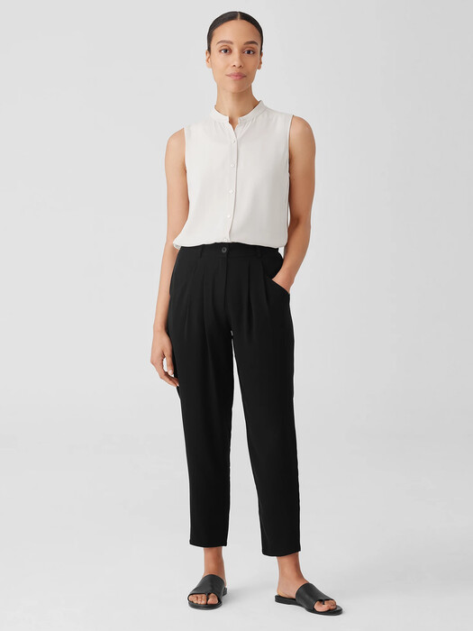 Silk Georgette Crepe Carrot Pant