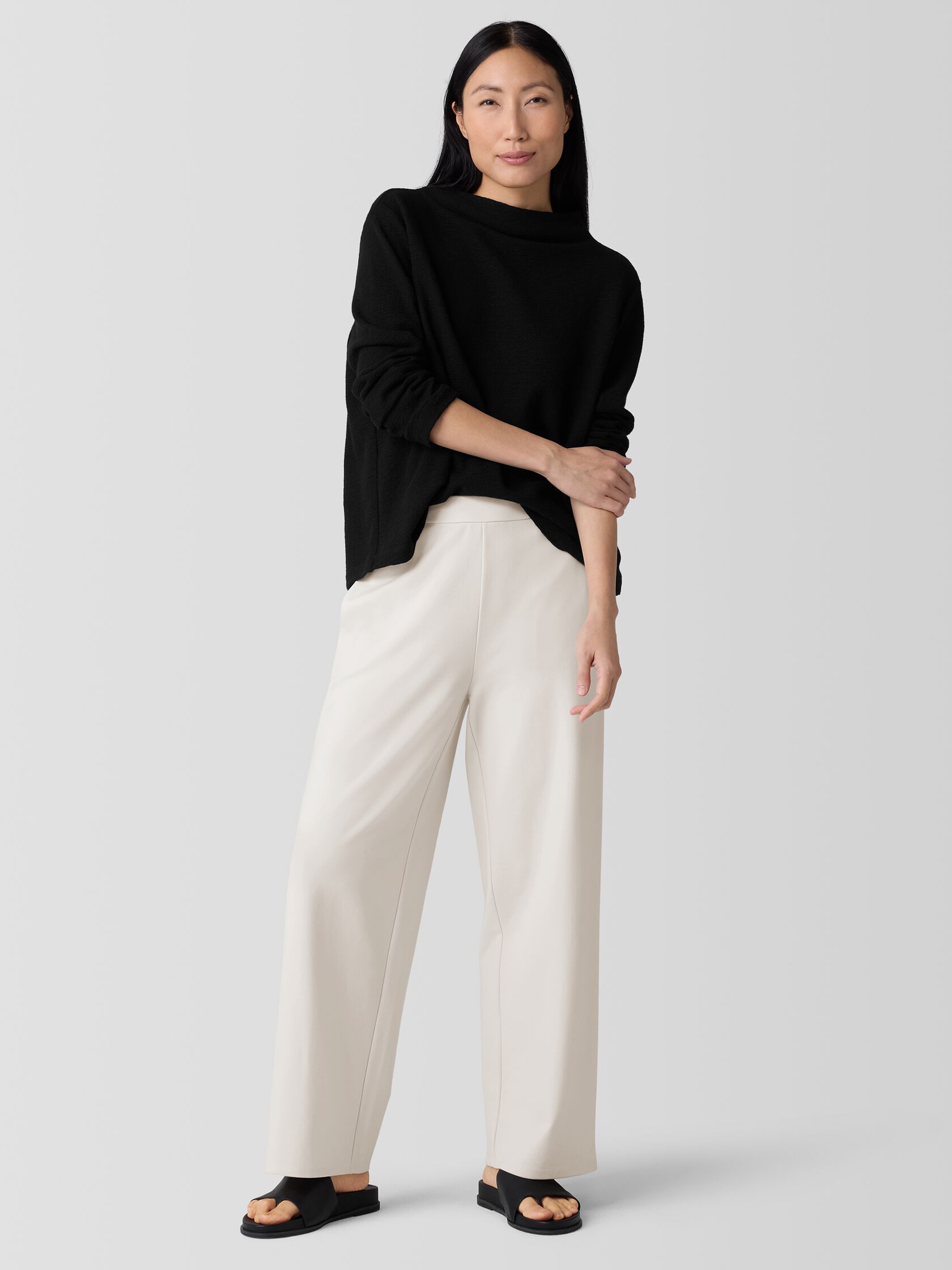 Washable Flex Ponte Wide-Leg Pant