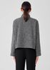 Organic Cotton Tweed Stand Collar Jacket
