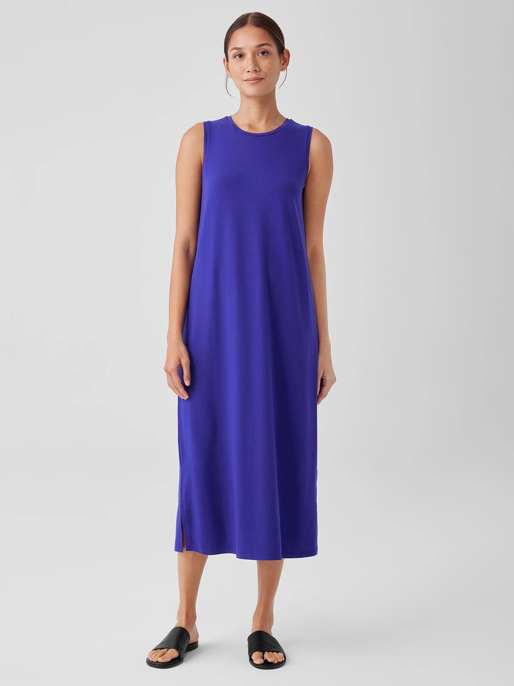 Stretch Jersey Knit Tank Dress | EILEEN FISHER